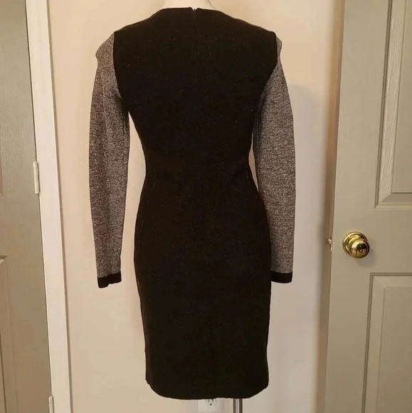 WORTH Colorblock Wool/Silk Blend Dress(2) - Picture 4 of 8